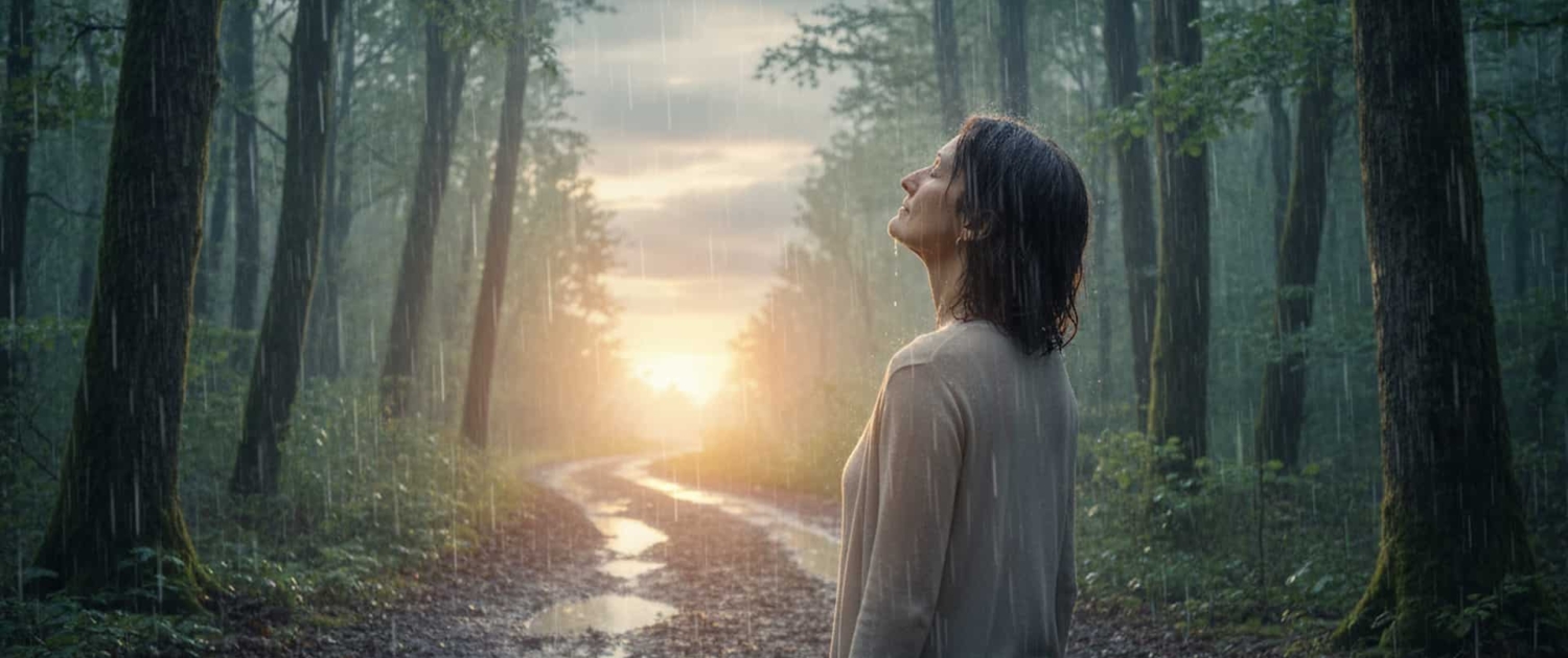 Tiefste Überzeugung sperrte mich hinter eine Mauer. Der Regen spülte sie weg und brachte mir Erkenntnisse in die Freiheit.